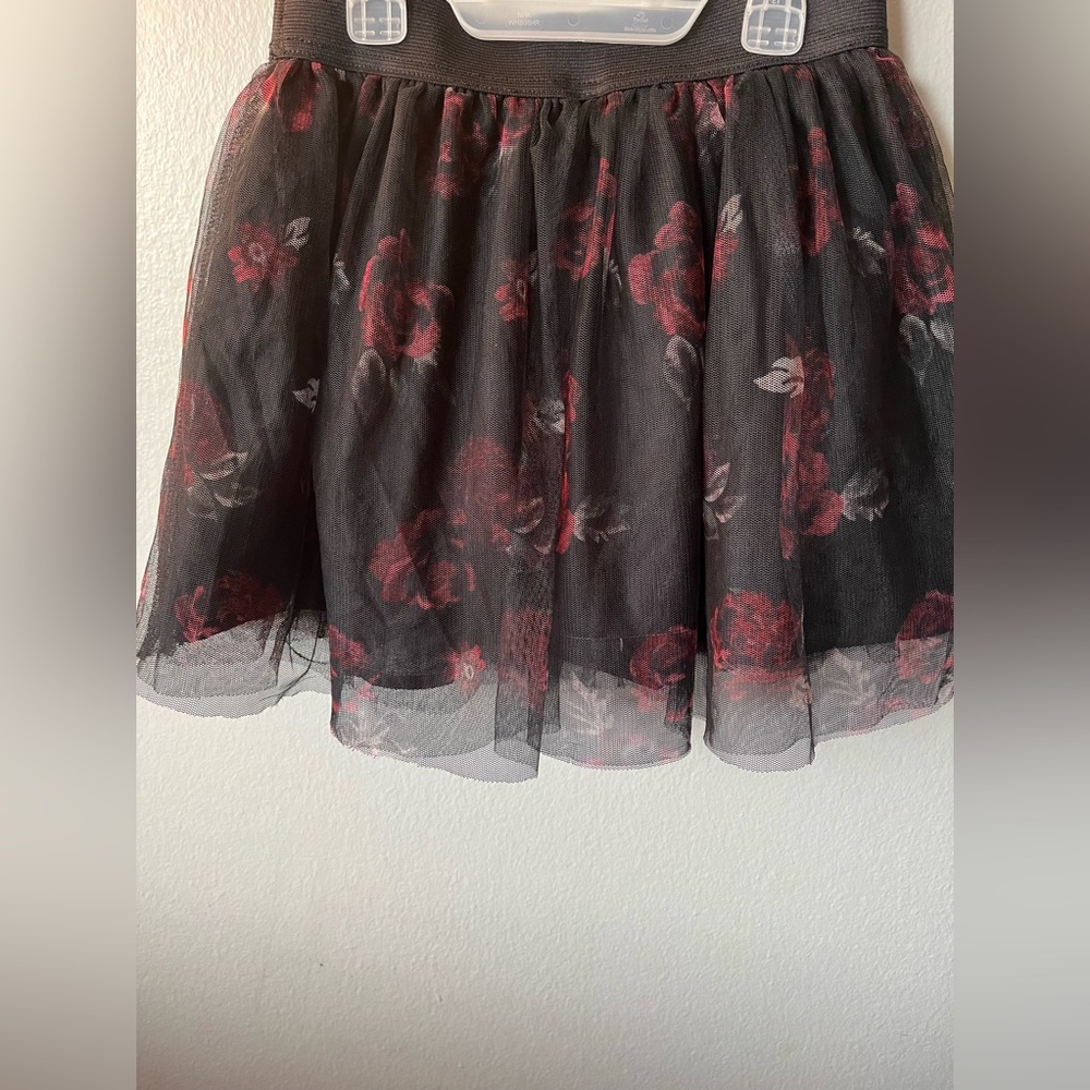 Girls rose patterned Tutu Skirt